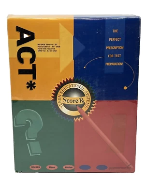 ACT Score-RX Test Prep Software MS-DOS Version 1.01 Home Edition 3.5" Disk NEW - Image 1 of 4