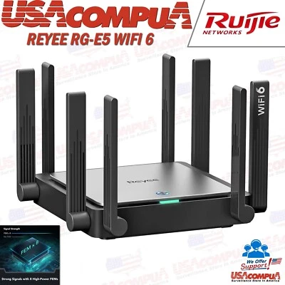 Reyee RG-E5 WiFi 6 AX3200 Dual-Band Gigabit Mesh Router - BRAND NEW - Image 1 of 4