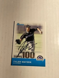 Colorado Rockies TYLER MATZEK Signed Card - Picture 1 of 1