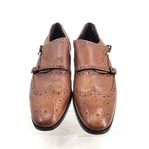 Giorgio Brutini Brown Double Monk Strap Wingtip Men's Dress Shoes. Size 10M - Picture 1 of 10