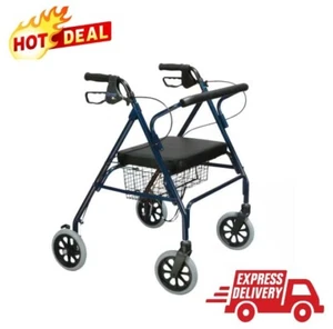 Bariatric Rollator Walker 500 lbs. Capacity, Comfortable Seat - Picture 1 of 5