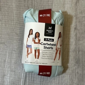 NEW Member's Mark Girls Tagless Full-Elastic Waistband 3 Pack Cartwheel Sz M 7/8 - Picture 1 of 16