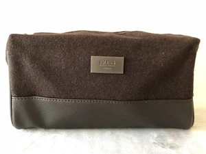Hugo Boss Mens Toiletry Bag Brown - Picture 1 of 3