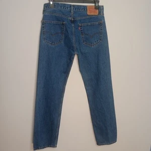 Levis Jeans Men's 33x34 Blue Denim Pants 505 Straight Fit Cotton Medium Wash - Picture 1 of 14
