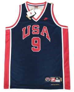 USA Olympics 1984 MICHAEL JORDAN Jersey XL NWT Sewn Nike Blue - Picture 1 of 9