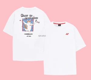 YONEX 25S/S Unisex Badminton T-Shirts Sports Casual Top Tee White NWT 251TS050U - Picture 1 of 8