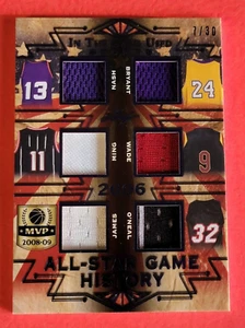 KOBE BRYANT JERSEY CARD #7/30 Lebron James SHAQUILLE O'NEAL Dwyane Wade YAO MING - Picture 1 of 3
