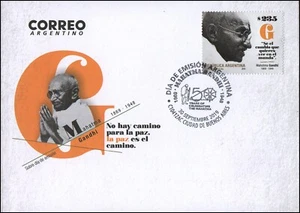 MAHATMA GANDHI-2019-ARGENTINA-"BIRTH OF M. GANDHI, 150 TH ANNIV."FDC- - Picture 1 of 1