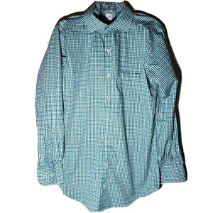 Camisa Peter Millar S a Cuadros Para Hombre Botón Delantero - Azul Verde Blanco Pequeña - Imagen 1 de 9