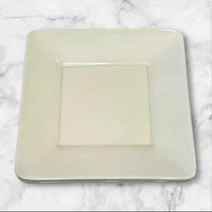 Starbucks Crackle Glaze 2 Salad Plates 8 1/8” White Excellent Condition - Picture 1 of 3