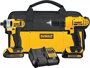 20V MAX Cordless Drill and Impact Driver, Power Tool Combo Kit with 2 Batteries - Picture 1 of 12