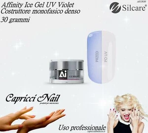 Affinity Ice Gel UV Violet SILCARE 30 g - Costruttore Monofasico denso Nail Art - Picture 1 of 3