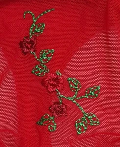 Damen Unterwäsche Set (3-teilig) - Gr.70B + 34 -H&M - Rot mit Stickerei - Bild 1 von 11