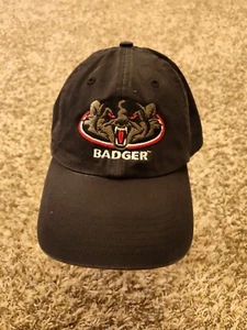 Badger Advantage Mütze Erwachsene Herren schwarz Riemen hinten Kappe verstellbar - Bild 1 von 7