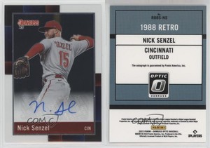 2022 Panini Donruss Optic Retro 1988 Signatures Holo Prizm Nick Senzel Auto