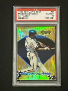 Bowman’s Best #50Marquis Grissom Refractor SP 1996 PSA 10 gemas como nuevo Pop 1 - Imagen 1 de 2