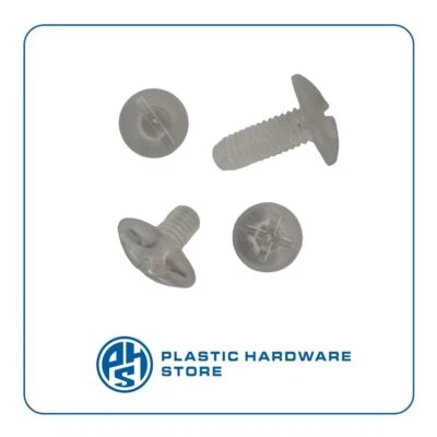 Viti plastica trasparente testa cilindrica taglio cacciavite - da M5 a M8 - PHS - Immagine 1 di 4