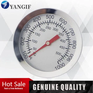 BBQ Thermometer Gauge Stainless Steel Charcoal Grill Smoker Temperature Gauge - Picture 1 of 7