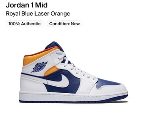 Las mejores ofertas en Jordan 1 Mid Blanco Profundo azul real | eBay