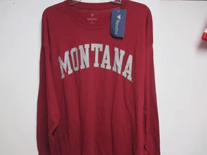 MONTANA GRIZZLIES (FANATICS BRAND) MENS LONG SLEEVE T SHIRT (XXL) NWT MAROON - Picture 1 of 3