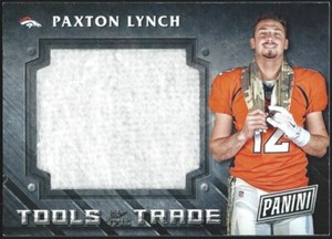 2016 Panini Black Friday PAXTON LYNCH "TOOLS OF THE TRADE" Jumbo Relic RC Rookie