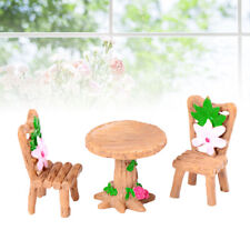  Wood Table and Chair Plant Material DIY Mini Succulent Plants Decorate