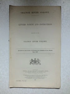 Cartas patente e instrucciones relativas a la colonia del río Orange 1907 - Imagen 1 de 4