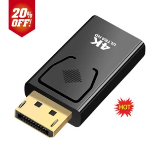 2024 New 4k Display Port DP Male to HDMI Female Flat Adapter Converter For 1080p - Photo 1/17