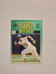 Ricky Henderson 1992 Fleer Record Setter