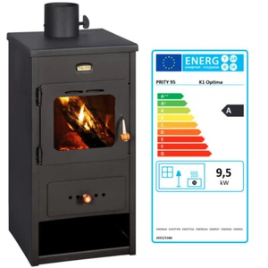 EEK A - Prity Optima Kaminofen 9,5 kW Holzofen - Holzheizung für Wohnräume - Bild 1 von 7