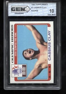 Cassius Clay Muhammad Ali RC 1983 Topps M&M's Olympic Heroes Rookie GEM MINT 10 - Image 1 of 2