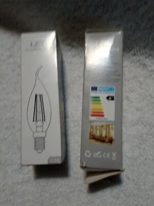 2 LED Light Bulb 25W Equivalent C35 E12 Candelabra Filament Candle bulb 4W - Picture 1 of 5