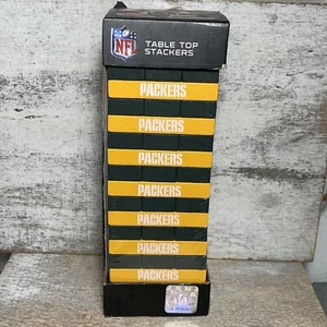 NFL Green Bay Packers Mesa Apiladores Torre Juego Bloques Madera Totalmente Nuevo - Imagen 1 de 6