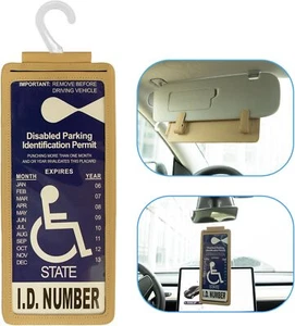 Portable Handicap Placard Holder for Auto - Ultra Transparent Handicapped - Picture 1 of 26
