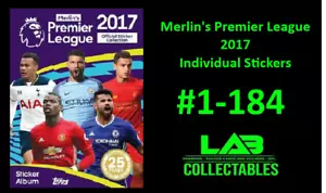 Merlin's Premier League 2017 Individual Stickers #1-184 Complete Your Album - Picture 1 of 1