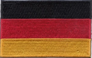 5 piezas Parches Bordados Bandera de Alemania 3,5""x2,25"" Hierro - Imagen 1 de 1