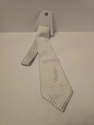 Corbata a rayas de seda blanca Donald Trump Signature Collection usada excelente  Foto 1 de 4