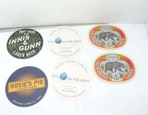 6 Vintage Lot Bierdeckel Brauen Innis & Gunn Anchor California Lager Duval - Bild 1 von 3