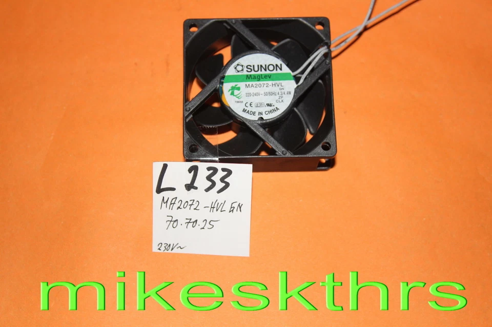 SUNON Axiallüfter Lüfter 70x70x25 230V - 4,3W ........ L 233 g