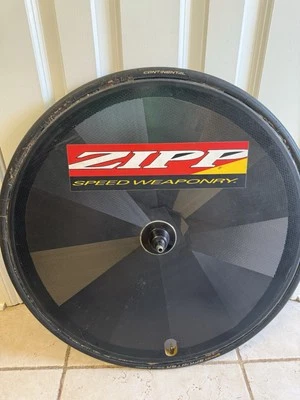 Roda de disco traseira Zipp fibra de carbono 650c 10 velocidades velocidade armamento tubular - Imagem 1 de 4