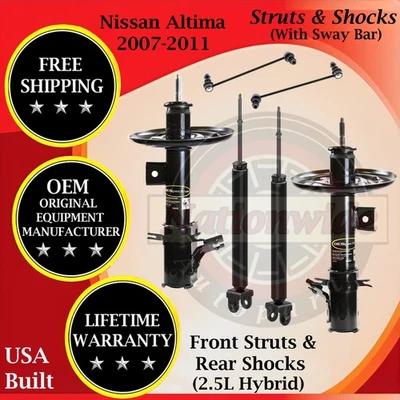 Puntal delantero Monroe OEM con barra estabilizadora y amortiguador trasero para Nissan Altima 2007-2011 Foto 1 de 4