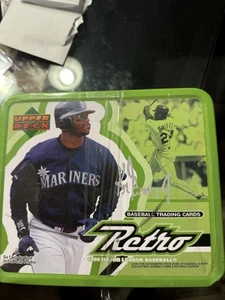 Cubo de almuerzo retro sellado Upper Deck 1998 autógrafo automático cera Griffey - Imagen 1 de 2