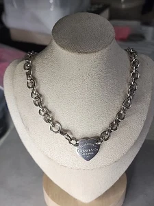 Tiffany Co Return To Tiffany Herz Halsreif Halskette 15" - Bild 1 von 4