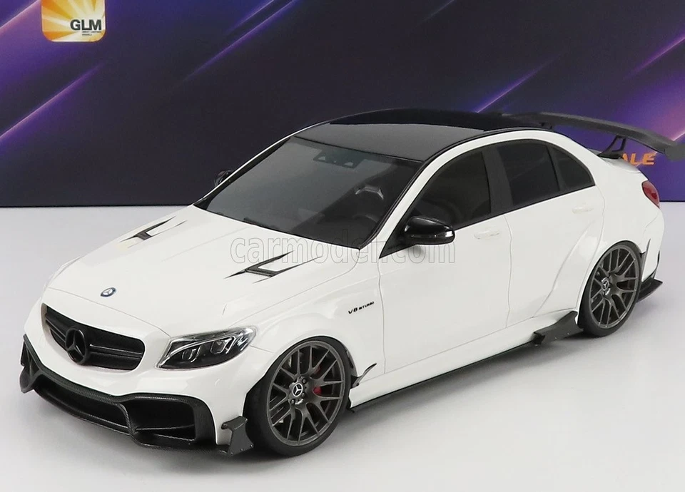 MODELLINO AUTO STATICO GLM MERCEDES BENZ C-CLASS C63S AMG DARWINPRO BIANCO 1/18 - Immagine 1 di 4