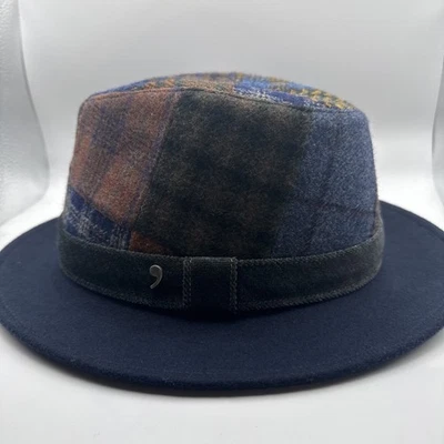 Sombrero Alfonso D’Este Caminante de Lana Fedora Azul Marino Talla XL Foto 1 de 4