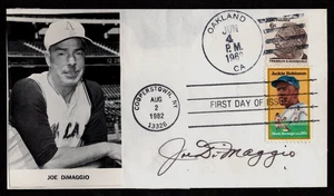 JOE DIMAGGIO BECKETT CERTIFIED AUTHENTIC SIGNED 1969 ENVELOPE FDC AUTOGRAPH 1982 - Picture 1 of 3