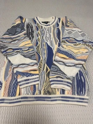 COOGI sweater 3D knit 100% Wool Size M Men's Multicolor Body width 59cm - Image 1 of 3