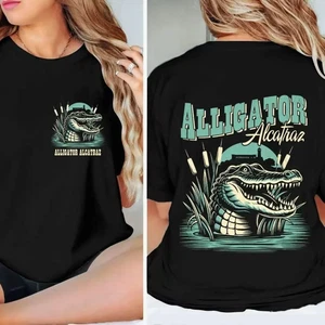 HOT 2025 ALLIGATOR ALCATRAZ 2 SIDED UNISEX T-SHIRT Gift ALL SIZE S-4XL - Picture 1 of 7