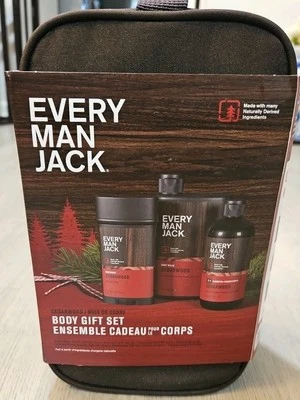 Every Man Jack Gift Set Cedarwood 4PCS 2in1 Shampoo, Body Wash, & Deodorant NEW - Image 1 of 4