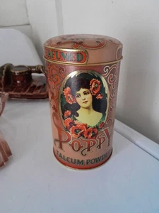 Talco papavero vintage in polvere molto profumata latta da collezione made in England - Foto 1 di 5